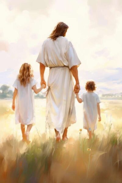 Jesus, boy and girl