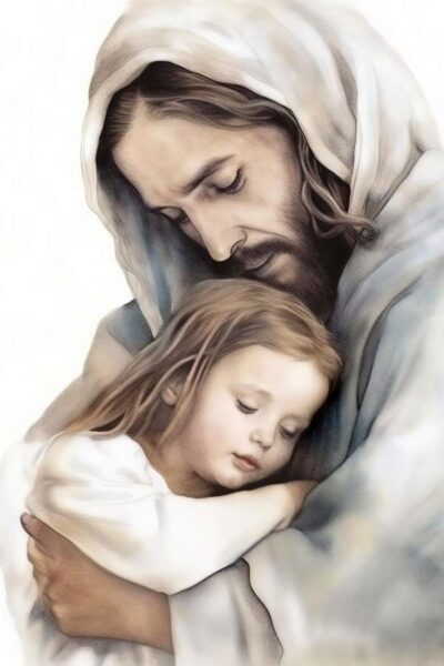 Jesus and little Girl