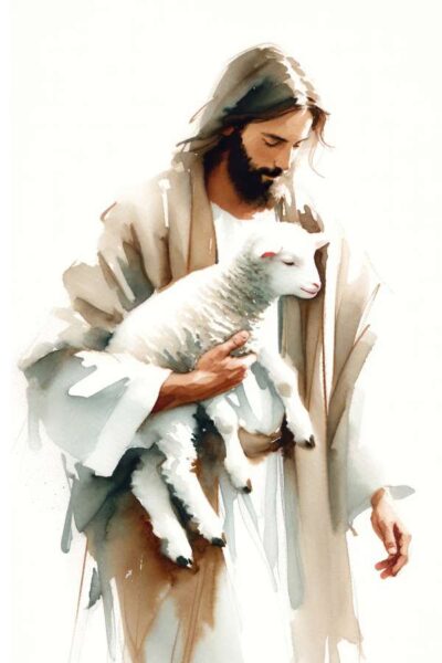 Jesus with Sheep