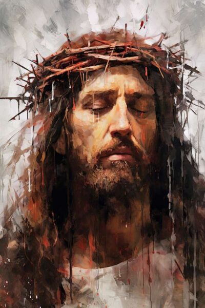 Oil Print of Portrait of Jesus