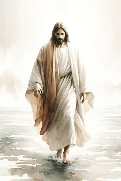 Jesus walking on water