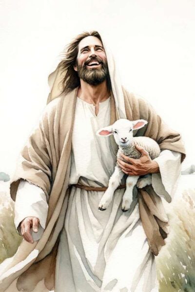Jesus and lamb
