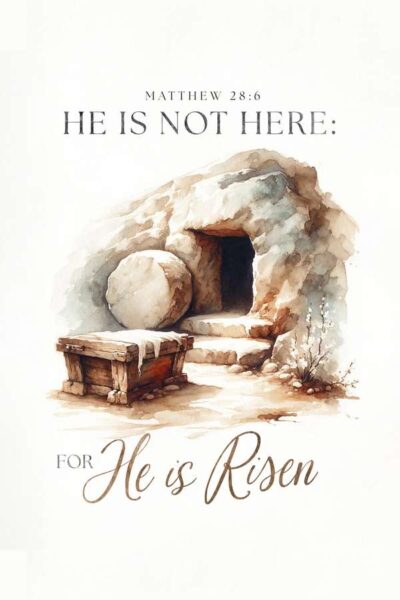 He is not here for He is risen Matthew 28-6 Bible Verse Wall Art Print Easter Wall Art Decor Scripture Printable Resurrection Jesus Christ