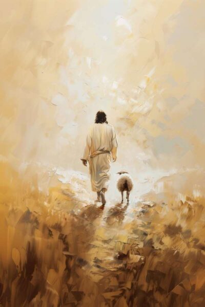 Jesus and lamb