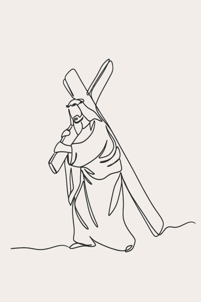 Jesus carrying his cross