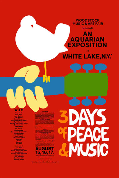 Woodstock Music Gift 1969 Concert Poster