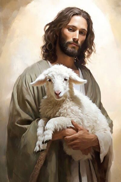Jesus and sheep