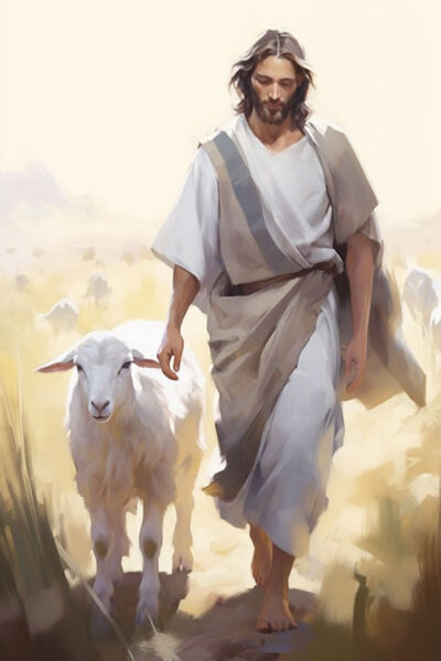 Jesus and sheep