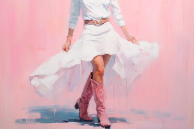 In air only pink western Boots