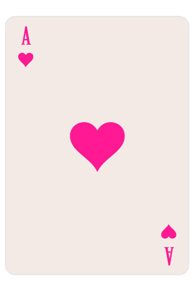 Ace of hearts retro wall art pink poster print preppy room decor, trendy wall art print new apartment living room poster and print aesthetic