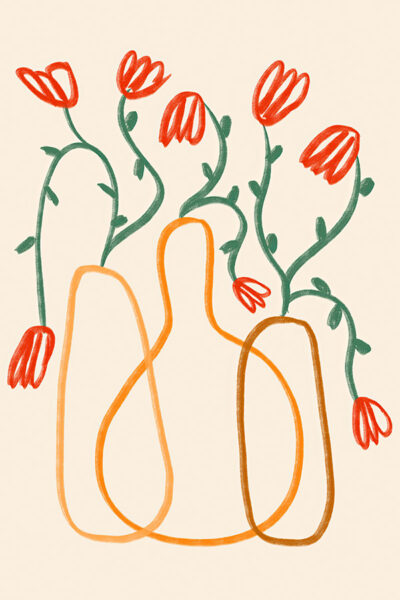 Bouquet of Flowers, Floral Art, Art Prints Floral, Floral Decor, Colorful Print, Girls Bedroom, Gift Idea, Inspirational Art, Minimalist Art