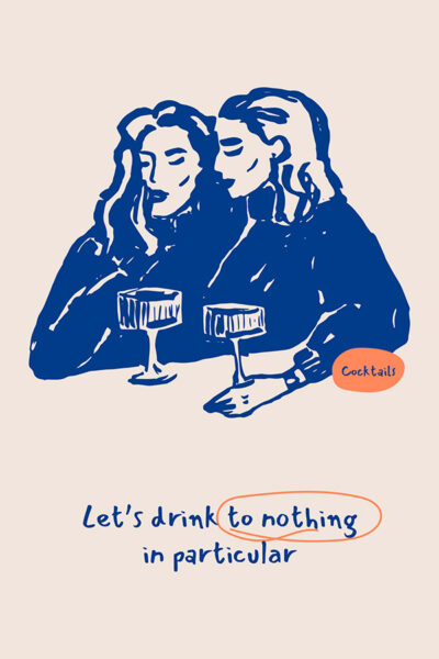 Let_s Drink-Digital Prints-Wall Art-Cocktail Art Print-Minimal Art-bar cart accessories-Cocktail Art-Bar Cart Prints-Happy Hour Art Prints
