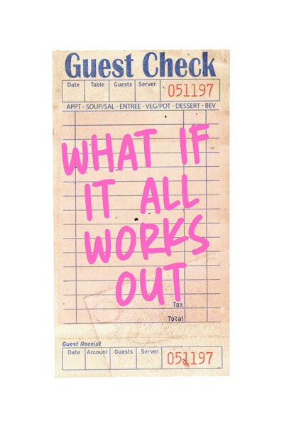 Guest Check Print Trendy Wall Art Preppy Print Guest Check Poster What If It All Works Out Print Retro Wall Art Trendy Printable Art Girly