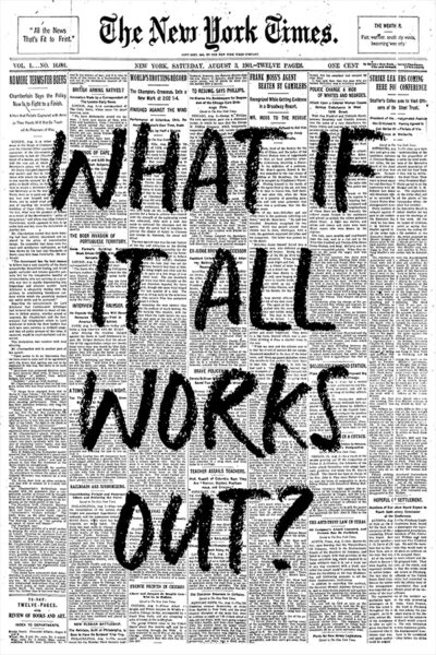 What If It All Works Out Retro Newspaper Print