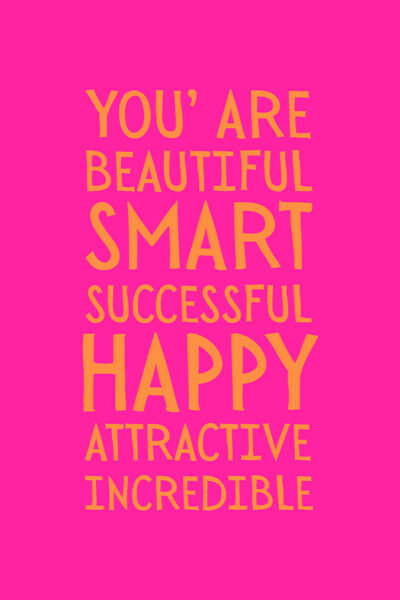 More Colors - You Are Amazing Pink Orange Poster, Funky 70s Pink Wall Art, Digital Artwork,Printable, Girly Dorm Room Art Trendy Retro
