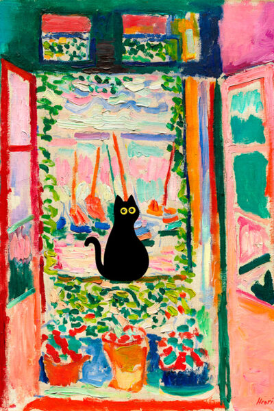 Matisse Open Window Black Cat