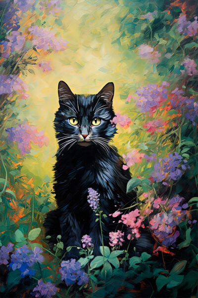 Claude Monet Black Cat