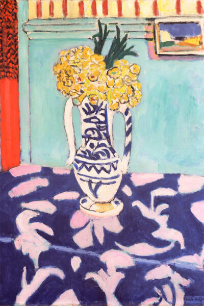 Cuckoos on a Blue and Pink Carpet