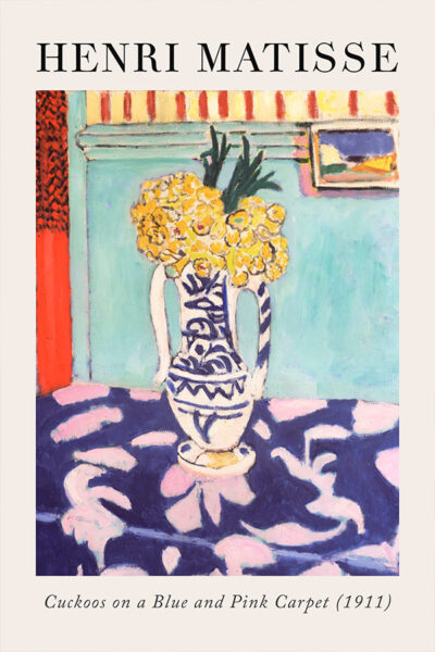 Cuckoos on a Blue and Pink Carpet