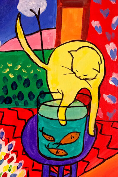 The Cat With Red Fish