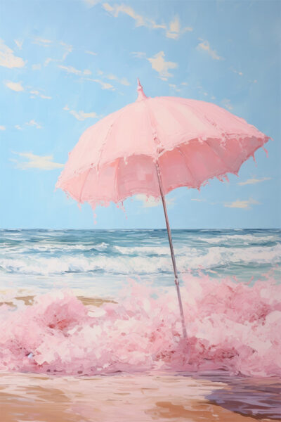 Pink Beach Umbrella