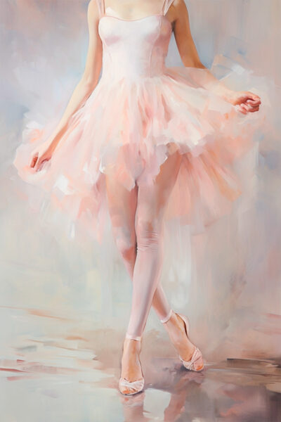 Ballerina_s feet in ballet slippers