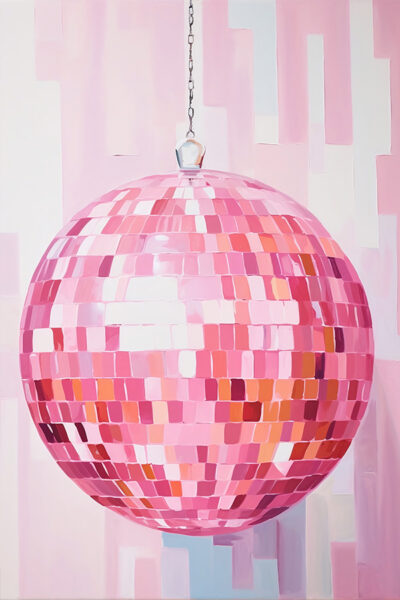 Pink disco ball