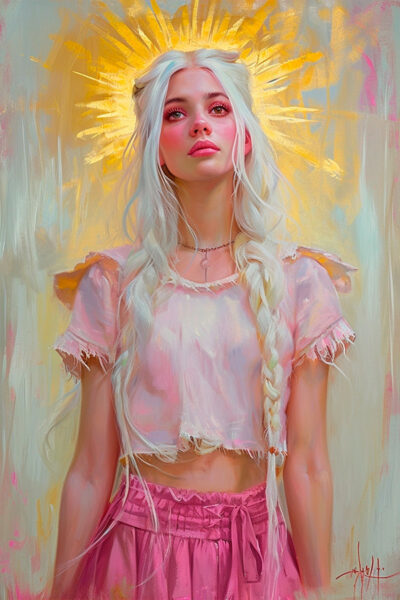 Sunburst halo girl
