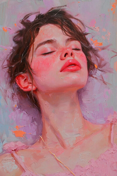 Woman with closed eyes