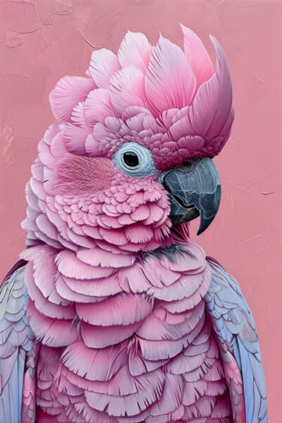 Plum colored cockatoo