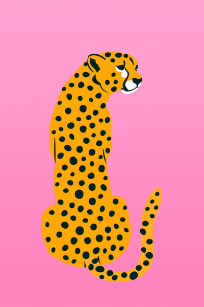 Cheetah Print, Pink Leopard Art Print, Boho Home Decor, Blush Pink Wall Art, Jungle Poster, Minimal Cheetah Art, Animal Artwork, Boho Poster