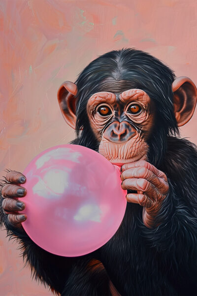 Monkey with balloon