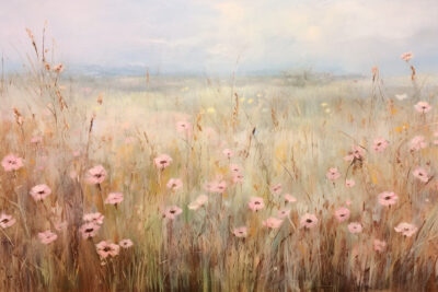 Vintage meadow field of flowers