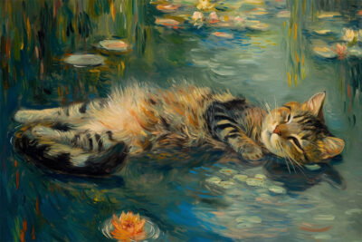 Cat in water