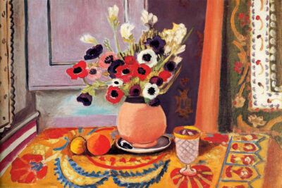 Anemones in an Earthenware Vase