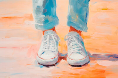 White sneakers
