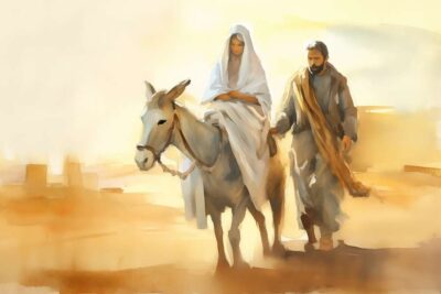 Joseph and Mary go to Bethlehem