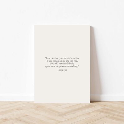 I Am The Vine, Christian Wall Art, John 15-5