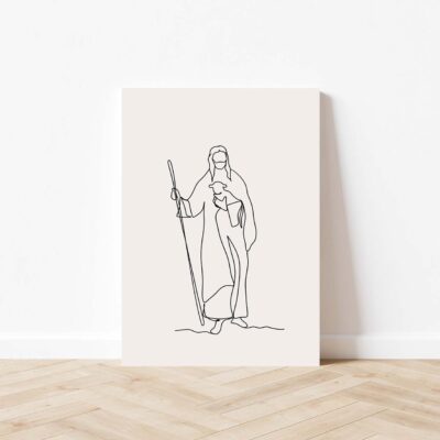 Jesus and sheep