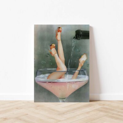 Funky Female Champagne Poster