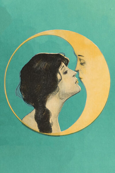 Woman Kissing Moon