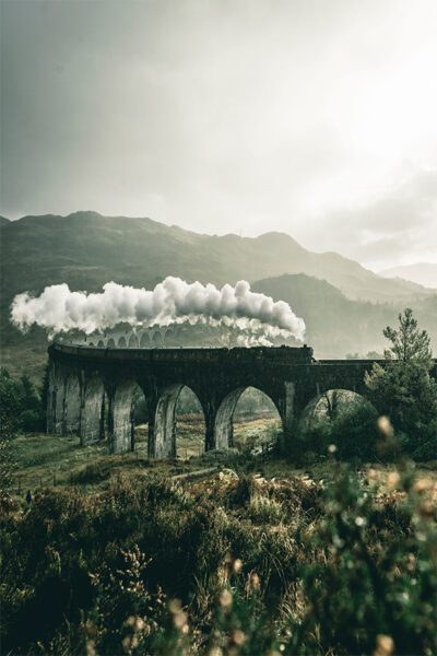 Glenfinnan Railway Poster, Scottish Landmark, Historic Railway, Highland Scenery