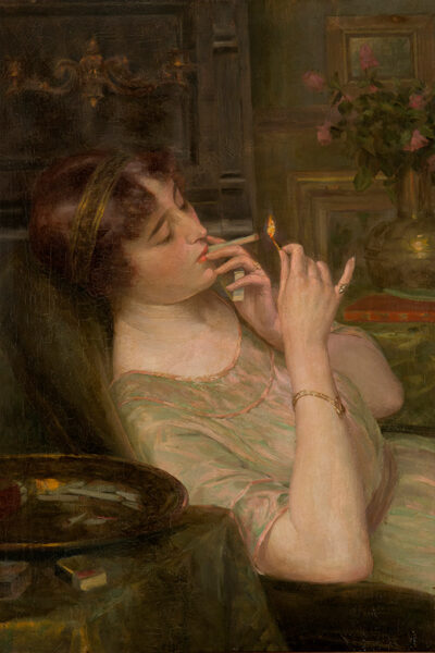 Woman Smoking Cigarette
