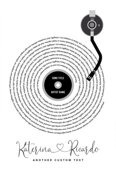 Custom Vinyl Lyrics Poster