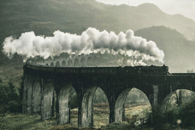 Glenfinnan Railway Poster, Scottish Landmark, Historic Railway, Highland Scenery