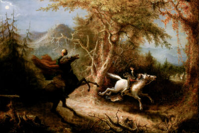 John Quidor Legend of Sleepy Hollow Headless Horseman Pursuing Ichabod Crane 1858 Print