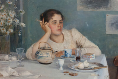 Woman Smoking Cigarette