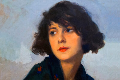 Vintage Woman Portrait, Print of Antique Oil Painting