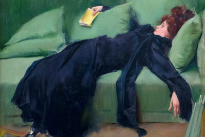 Ramon Casas - Decadent Young Woman. After The Dance